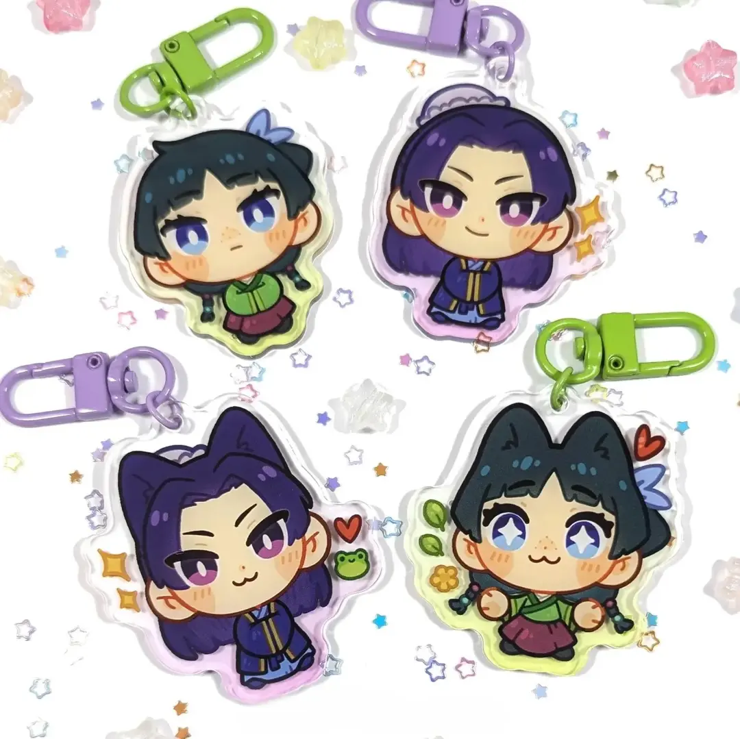 Kusuriya No Hitorigoto (The Apothecary Diaries) Maomao And Jinshi Keychain! Kawaii Keychain Acrylic Charms, Small, Meaningful, And Full Of Character, Unique Keychains That Add Charm To Every Bag And Key.