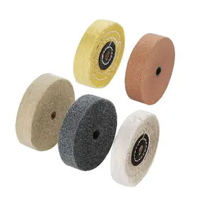 5 Pcs 3'' Grinding/Buffing Wheels - 3/8'' Arbor Hole Abrasive Polishing Wheel Aluminum Buffing Kits for Bench Grinder