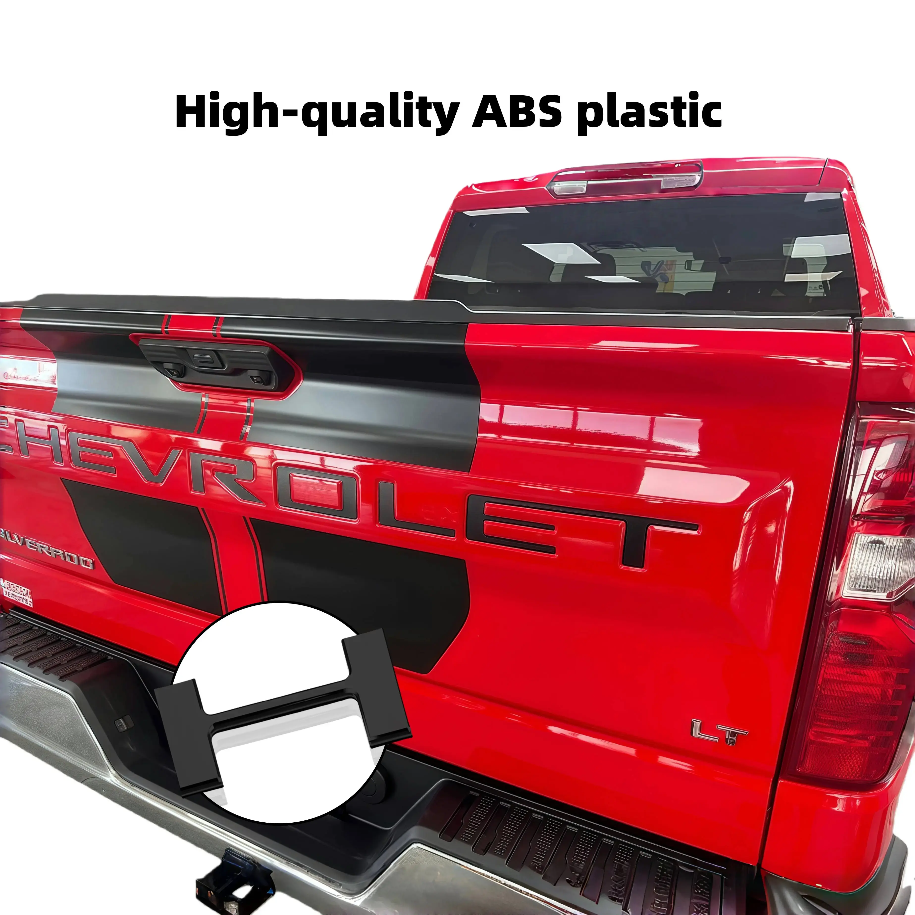 For Chevrolet Silverado 1500 2019 2020 2021 2022 2023 2024 2025 2026, 3D Red Tailgate Letter Badge Set