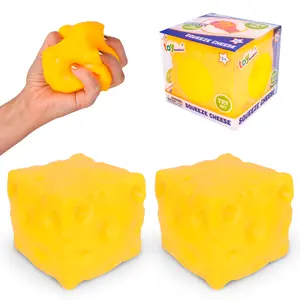 2-Pack Cheese Stress Balls – Squishy Fidget Toys for Kids & Adults, Fun Novelty & Gag Gift