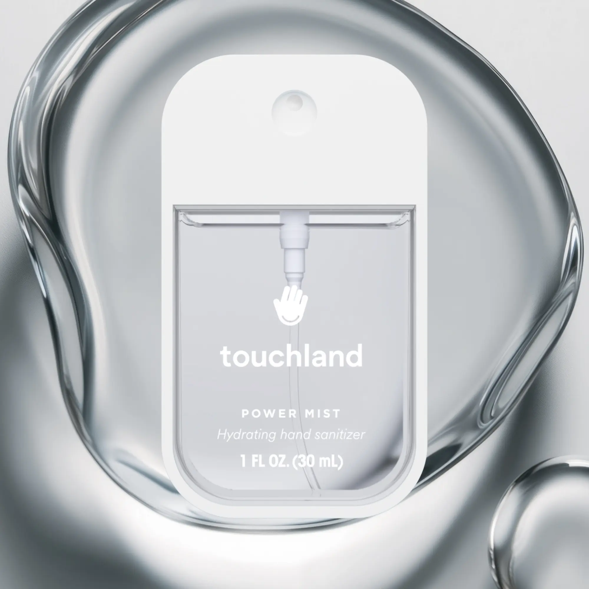 Touchland Unscented Power Mist Hand Sanitizer, Hydrating, Sanitizing & Delicately Scented, 1 Fl Oz