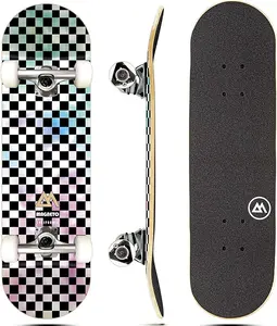 Magneto Complete Skateboard | Maple Wood | ABEC 5 Bearings | Double Kick Concave Deck | Kids Skateboard Cruiser Skateboard | Skateboards for Beginners, Teens & Adults (Free Stickers Included)