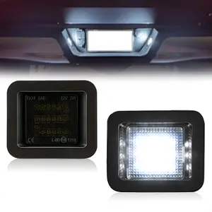 Smoked LED License Plate Light for Ford F-150 2015-2023 & Raptor – 6000K White 18-SMD Tag Lamp, Plug & Play Waterproof OEM Fit (2PCS)