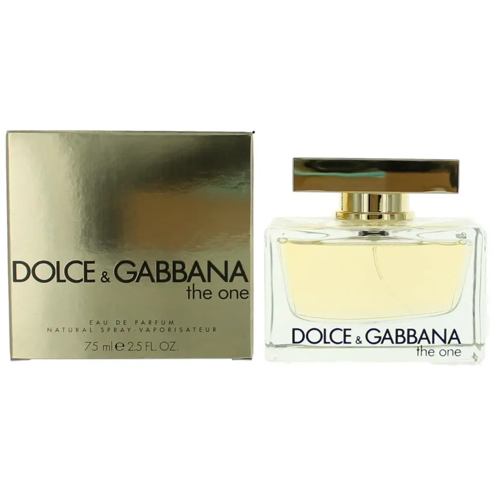 Women's The One by Dolce & Gabbana 2.5 oz EDP Spray - Fruity Floral Fragrance with Jasmine, Peach, Musk; No Standalone Spray Bottle