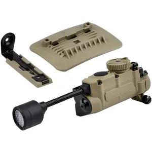 5 in 1 Outdoor Helmet Light with Mount,Red/Green/Blue/White/IR LED Task Signal Light,Include ARC Guide Rails,Webbing Clips,Magic Stickers,Fits for Helmet & MOLLE Belt System Mounting