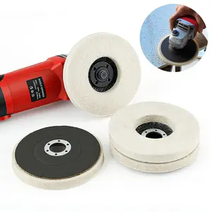 LOZLIN 1PCS/3PCS 5" Wool Polishing Wheels for Metal Glass Stone Ceramics Safecy Durable Efficient Design, Angle Grinder Tools