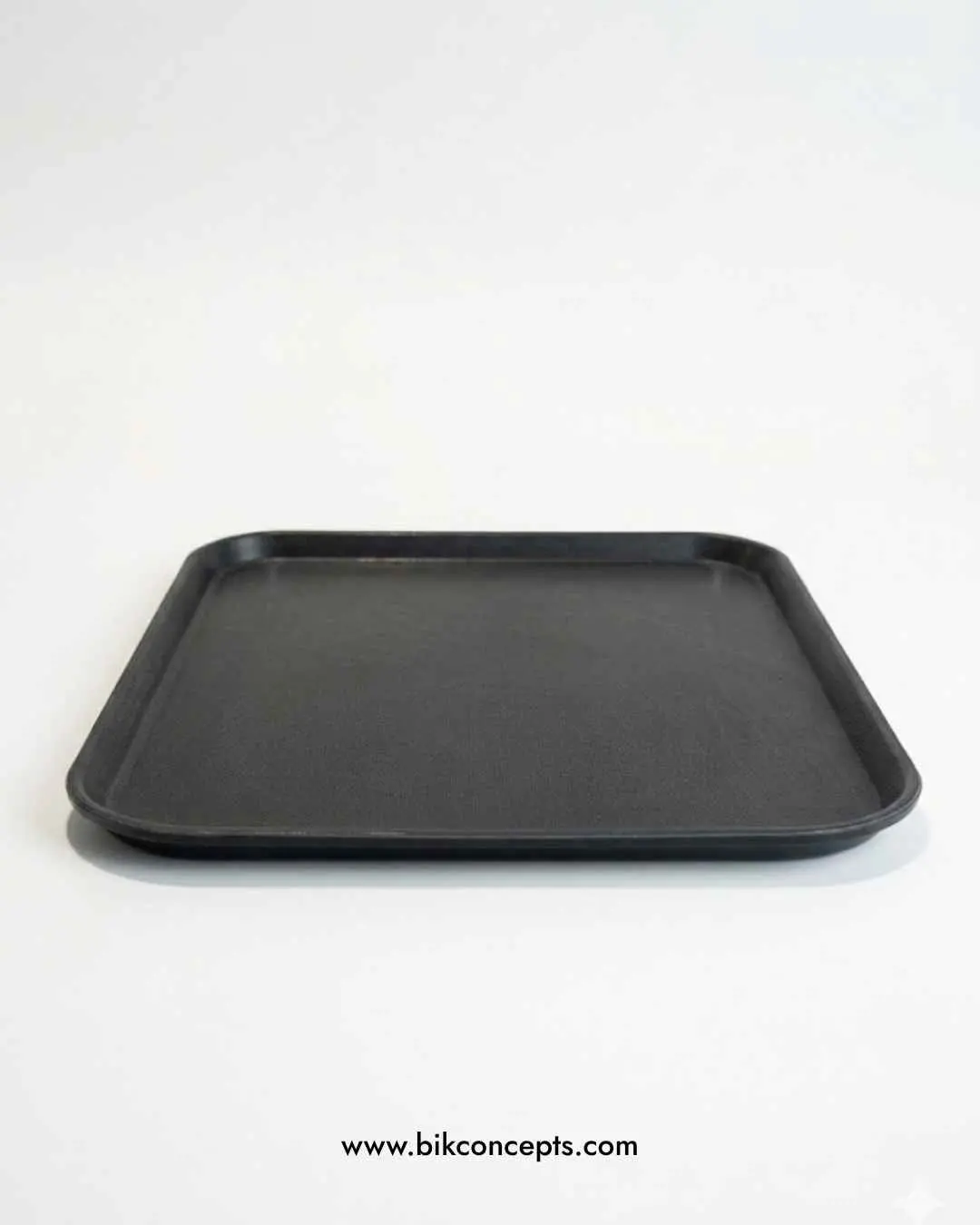 6-Piece Professional Black Non-Slip Rectangular Serving Trays FoodService Products Café Cafeteria Tray, Fast Food Tray for Restaurant or Commercial Use for Coffee, Dishes, and Plates