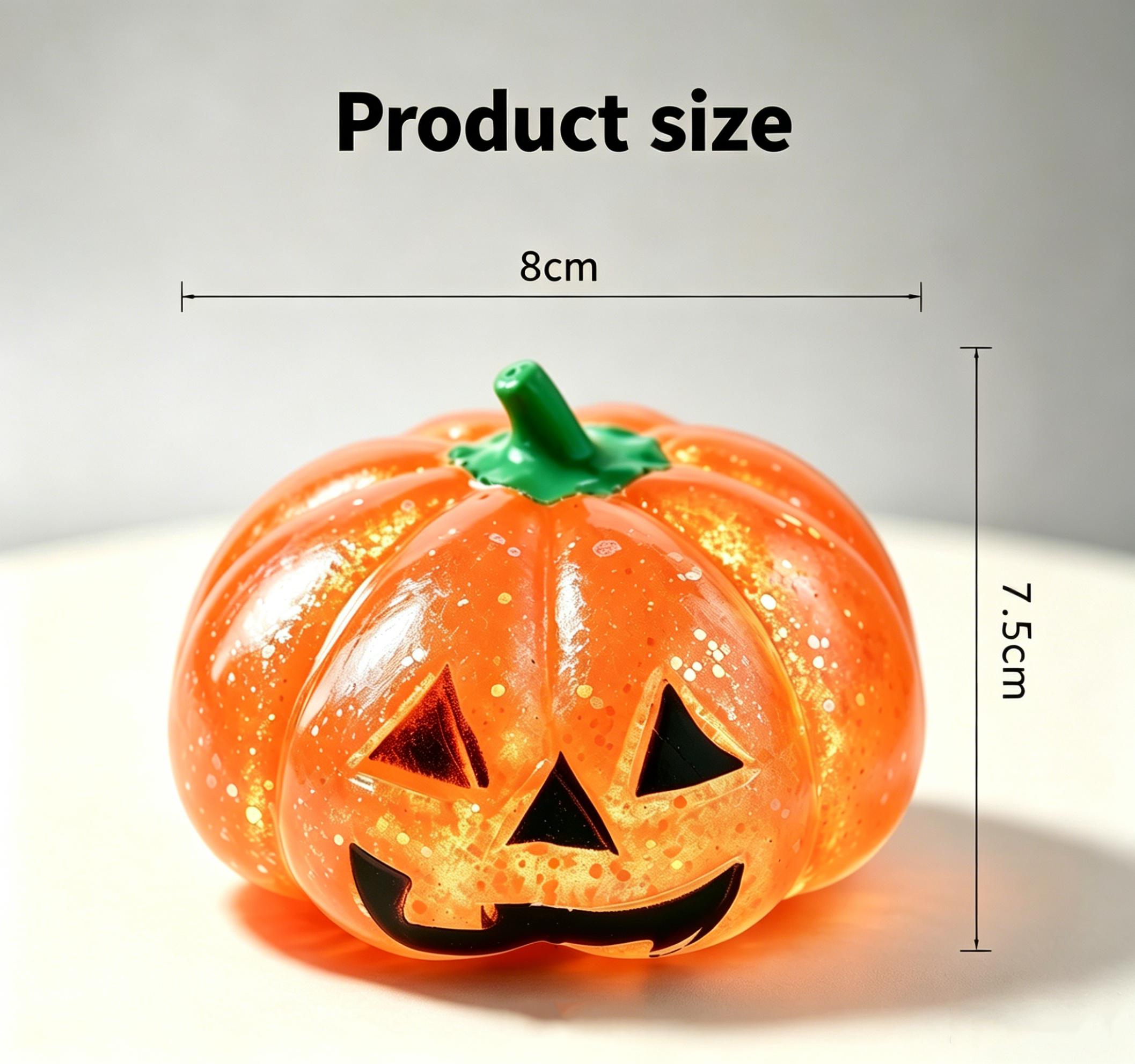 Halloween Pumpkin Squishy Toy, Slow Rebound Pinch Stress Relief Fidget Ball for Anxiety & Relaxation