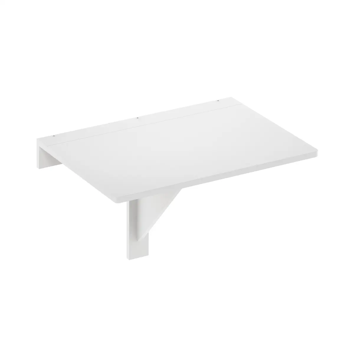 Furinno Hermite Wall-Mounting Folding Timber Table with Wood Frame - White, 1-Pack, Nature-Infused Decor, Lightweight, 20lbs Max Capacity, for Bedroom, Outdoor Use