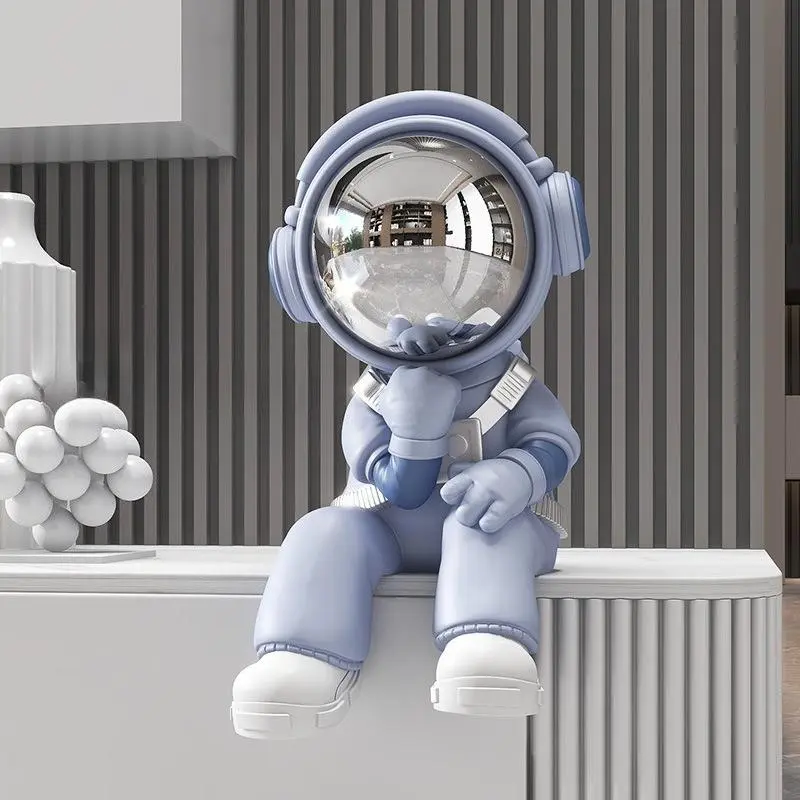 Interactive Astronaut Resin Collectible Statue - Sports & Outdoor Protective Gear Accessory, Decor Ornament for Entryway, Living Room