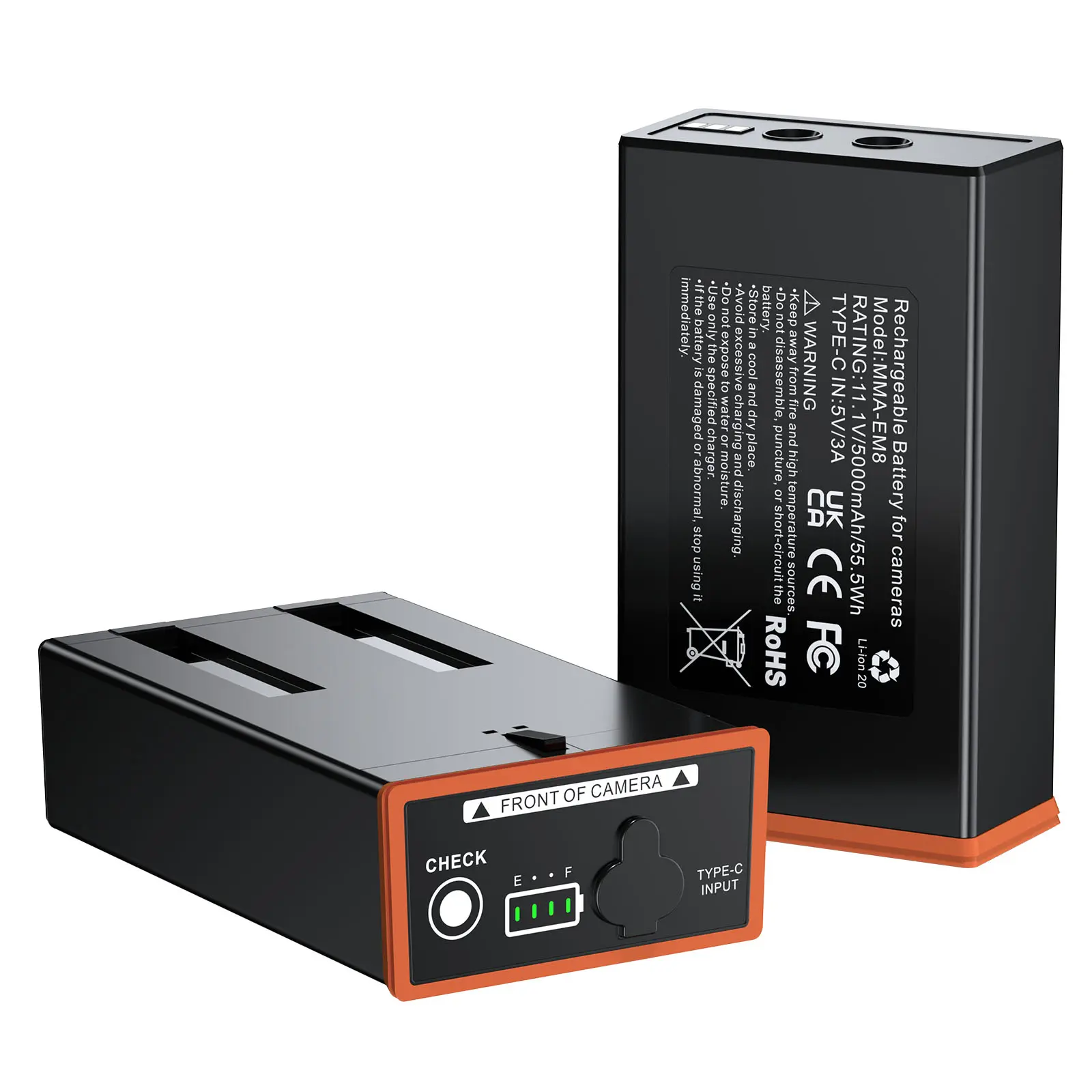 2-Pack 5000mAh Rechargeable Replacement Batteries for Moultrie Edge Trail Game Cameras, Replaces 16 AA Cells, Extreme Weather Rated for Outdoor Hunting