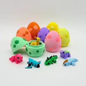 Dino Mini Figures + Egg Holder - Color Pop Dinosaur Egg Containers with Surprise Dino Minis for Endless Fun Stress Relief Fun