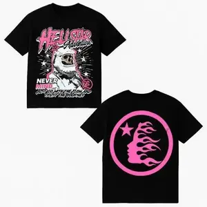 🔥[Sale Up To 50%] Hellst4r Graphic Logo T-Shirt – Double-Sided Print White Unisex Tee, Premium Cotton Streetwear, Trendy Casual Oversized Outfit, Weekly Deals Special, Gift for Men, Him, Boyfriend, Urban Graphic Fashion Tee