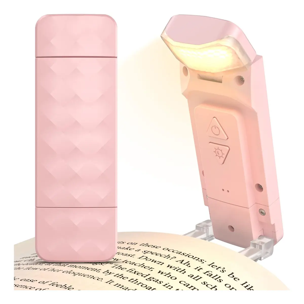 Lepwings Rechargeable Eye-Caring Clip-On LED Bookmark Lamp - Color-Change, Easy-Adjust, Button-Activated, Cableless, Battery-Free Book Light with 3 Color Temperatures, 5 Brightness Levels, Narrow Beam, Portable for Indoor Reading, Color-Change Book Lights