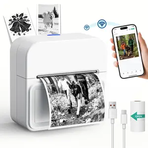 Mini Printer-Bluetooth Connection, DIY Printing Suitable for Study, Office, and Entertainment, Compact and Miniature