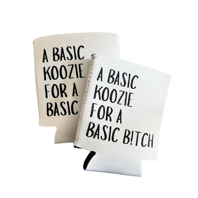 Basic Bitch Standard Can Koozie - Versatile Design for Easy Storage and Organization