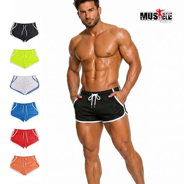 Men's 3-In Quick-Dry Mesh Drawstring Shorts - V-Cut Split Sides, Elastic Waistband, 2 Side Pockets, 100% Polyester, Lightweight Breathable, Lite Pullstring Dual-Sport Casual Shorts, for Running, Daily Wear, Lite Men's Shorts
