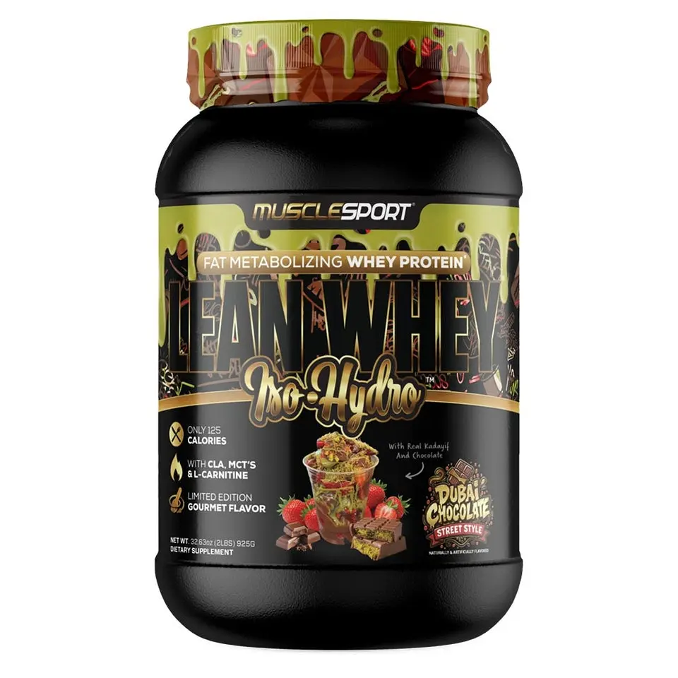 MuscleSport Whey Iso-Hydro Protein Powder 2LB - High Protein Source for Optimum Athletic Performance & Edible Supplement Dietary