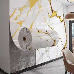 Easy DIY Home Decor Grain Panel Peel & Stick Easy Clean Easy Cut Wallpaper Waterproof Moisture-proof for DIY Home Decor Self-adhesive Wall paper Suitable for Living Room Decorative Wallpaper marble wallpape