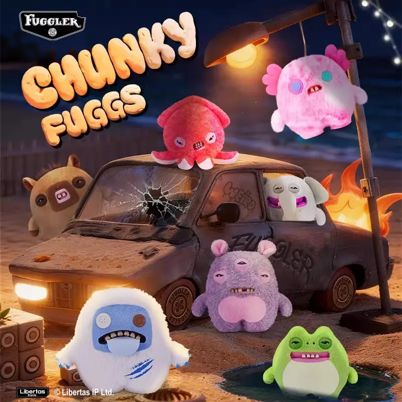 Fuggler Chunky Look Figurines - CHUNKY FUGGS Series Ugly-Cute Funny Trendy Collectible Toy Play Dolls, Plush Collectibles for Kids