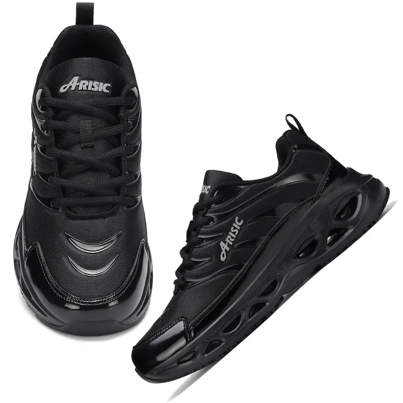Unisex Casual Non-Slip Work Sneakers - Mesh Upper, Rubber Sole, Waterproof, Oil-Resistant, Comfortable Walking Shoes with Slip-Safe Footing for Women's Kitchen Duty