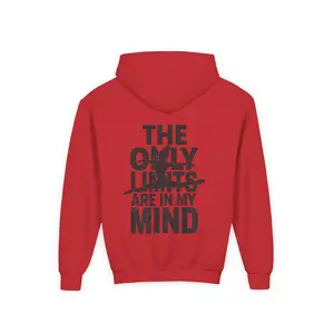 Youth Hoodie — "Only Limits Are In My Mind" Motivational Graphic Hoodie