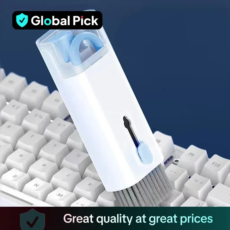 7-in-1 Keyboard Cleaning Tool, Multifunctional Dust Removal Brush for Phone, Earphone, Computer, Laptop, Watch, Camera, Lens