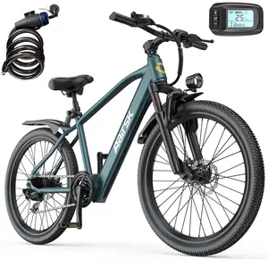 GT300 Adult Electric City Cruiser Bike - 26-Inch, 36V 10Ah Removable Battery, 25 MPH Max Speed, 20-40 Mi Range, 7-Speed Shimano, NFC Unlock, Commuting-Friendly, With Mudguards & Gift Pack