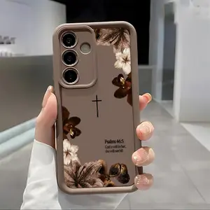 Vintage Floral Aesthetics Soft&Flexible TPU Silicone Phone Case For Galaxy S26 Ultra S25 Edge S24 FE S23 S22 S21 Plus A13 A14 A15 A16 A17 A33 A34 A35 A36 A52 A53 A54 NOTE20 Durable|Shockproof|Full Camera Protection|Anti-Fingerprint