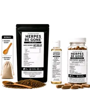 HERPES BE GONE-SYSTE NATURALORGANIC HERBAL HANDMADE TEA OIL CAPSULES