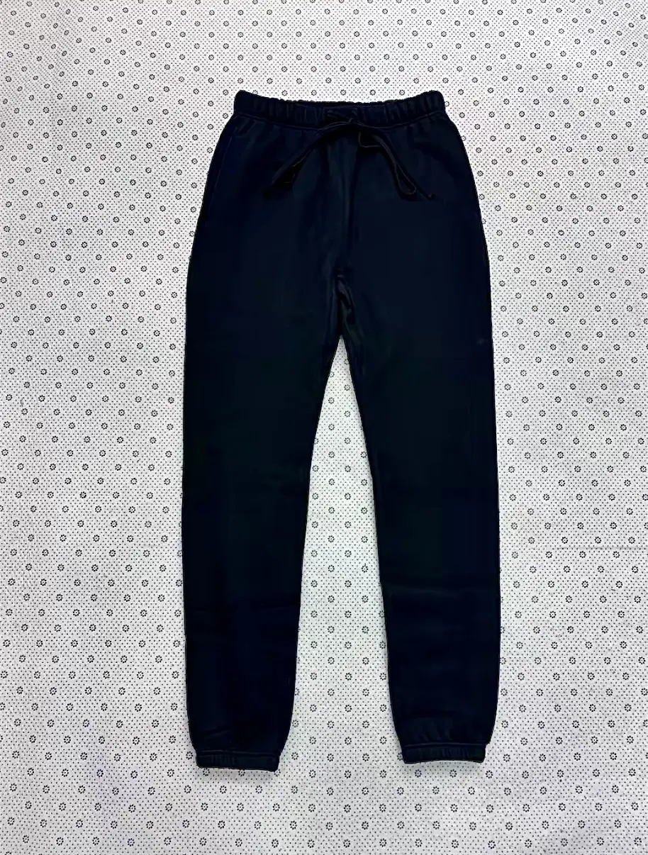 Men's Essential Sweatpants - Black Oversized Cuffed Joggers with Pockets, Soft Fleece Drawstring Athletic Pants for M, Running, Sporty Chic All-Seasons Lounge & Casual Wear