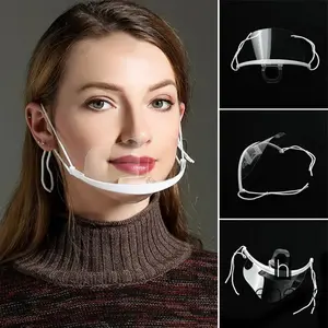 Masks w/ Pouch - Clear Transparent Sanitary(5PCS) facial skincare brow nail lash headspa head spa