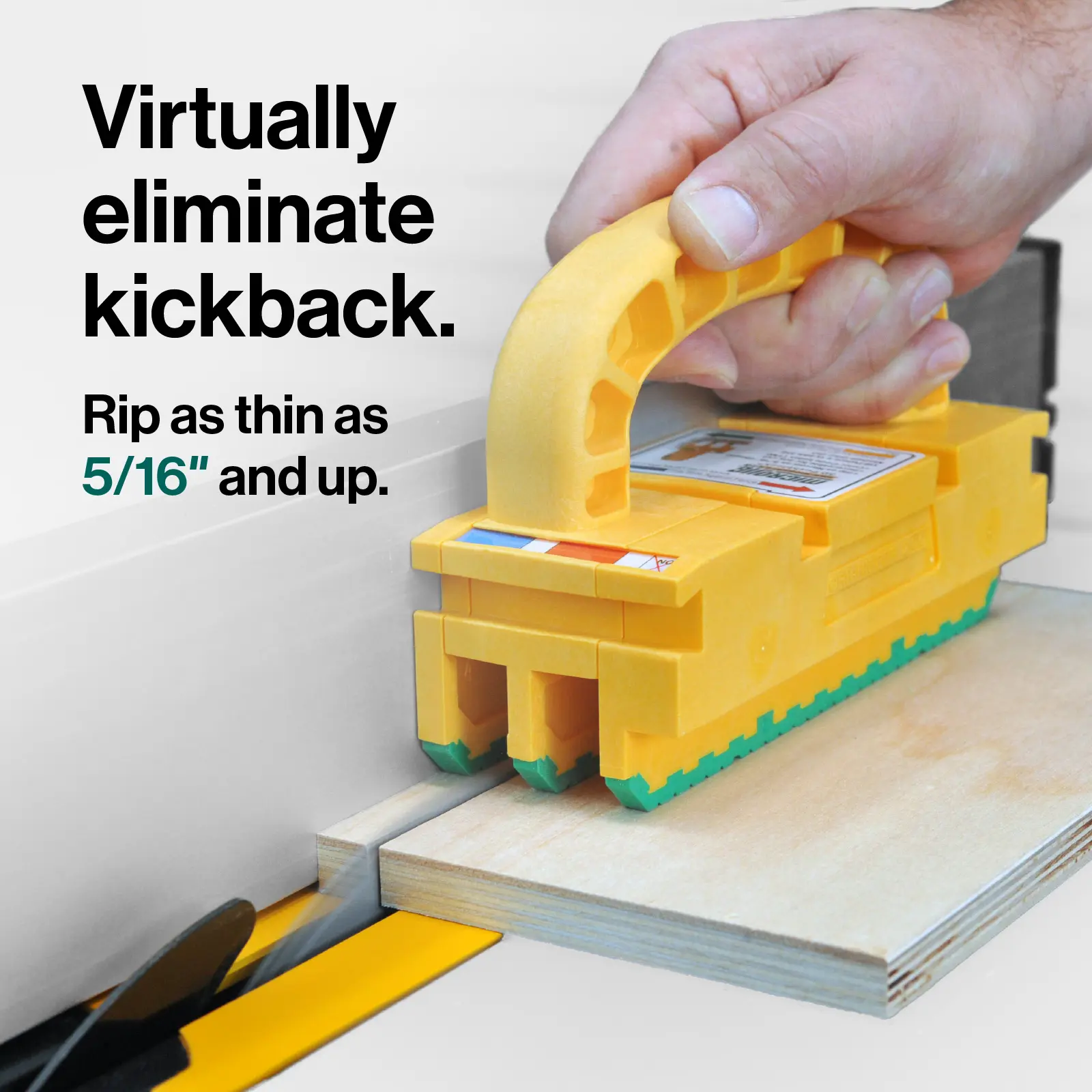 GRR-RIPPER 2GO Table Saw Safety Grip with Kickback Prevention, Color Coded Index for Easy Cutting, Easy Setup, and Reduces Risk of Injuries