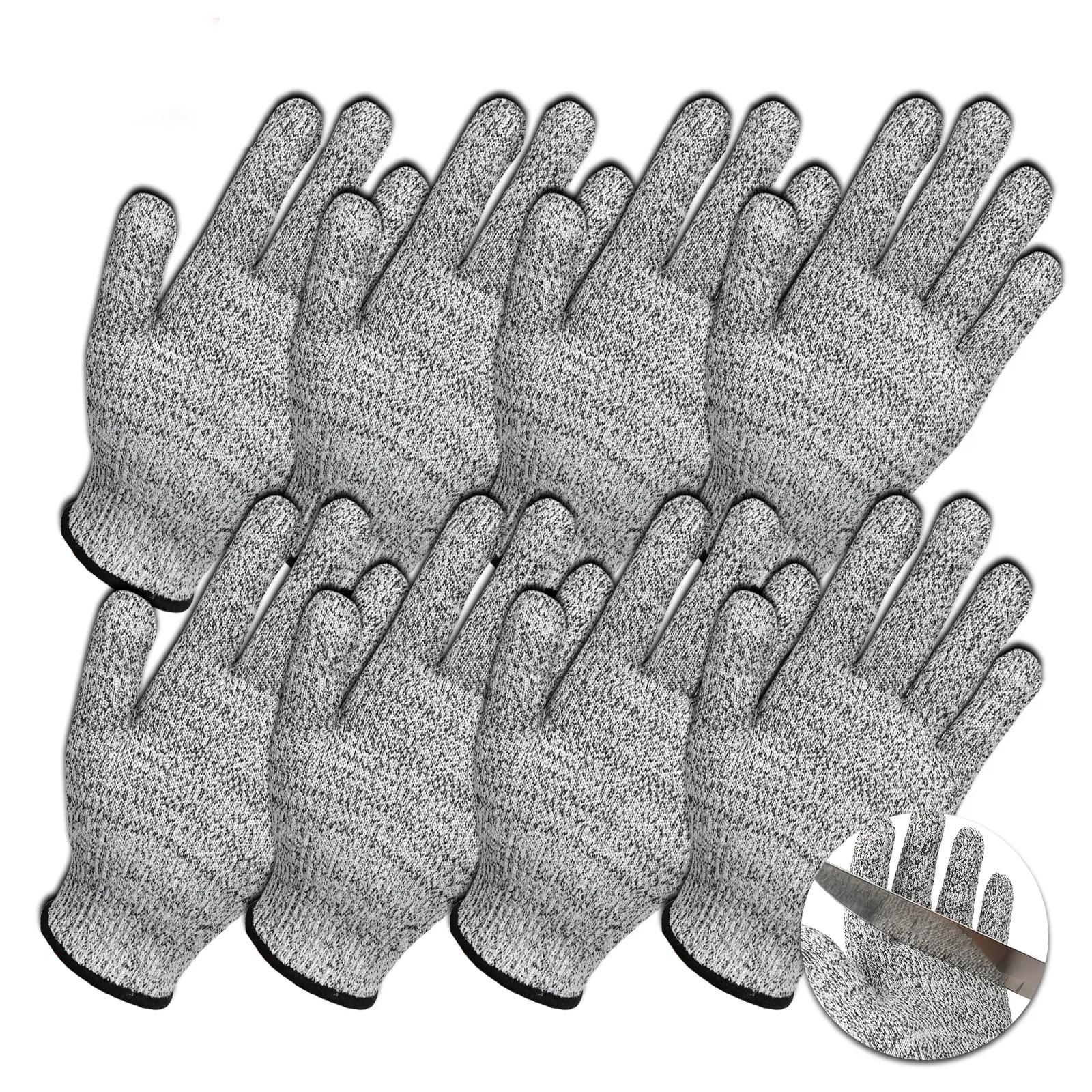 Dazone Cut Resistant Gloves Level 5 Protection for Kitchen Upgrade Safety Anti Cutting Gloves for Meat Cutting Wood Carving Mandolin Slicing and More