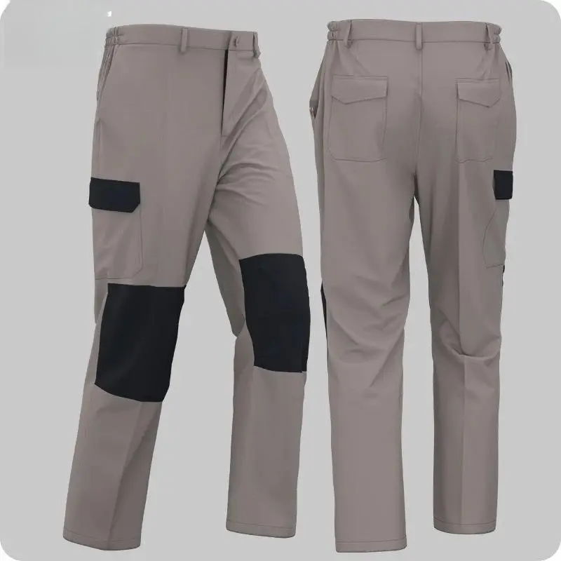 Colorblocking Labor Pants Men Wearable Large Pocket Multi-Pocket Work Pants Auto Repair Electrician Workshop Workwear