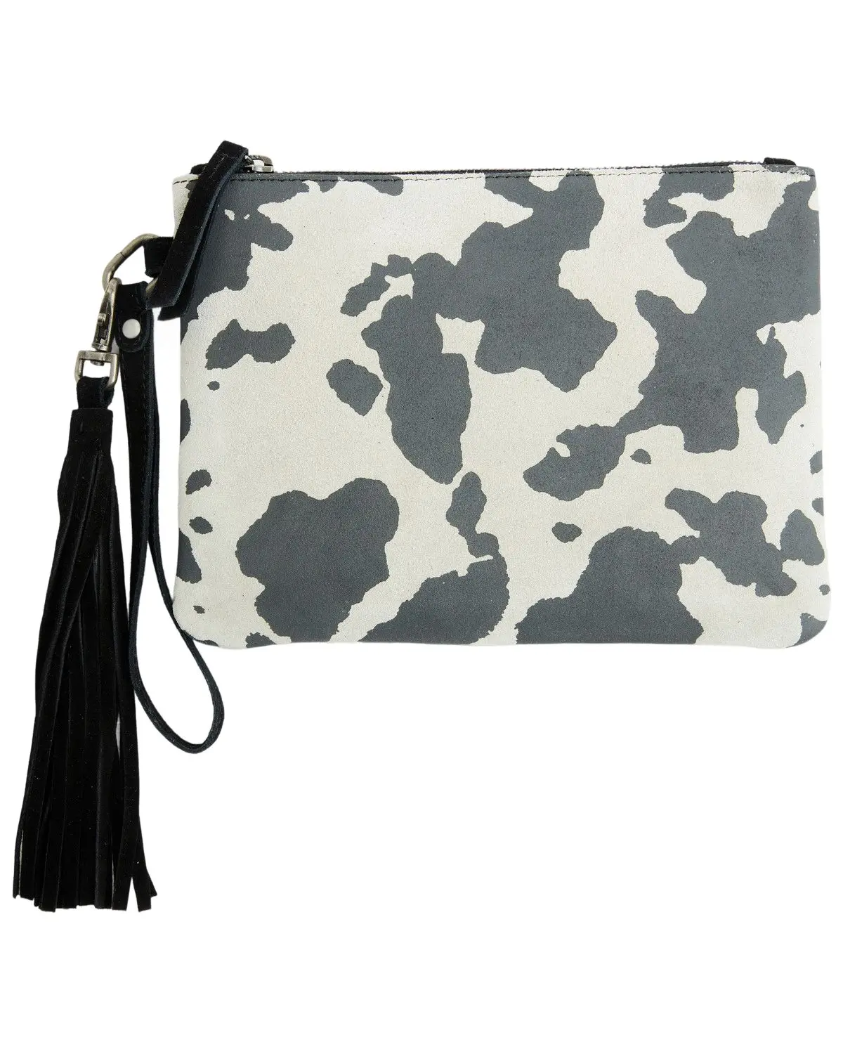 Shyanne Women's Women'S Cow Print Suede Wristlet - Safa26hb3-Blk