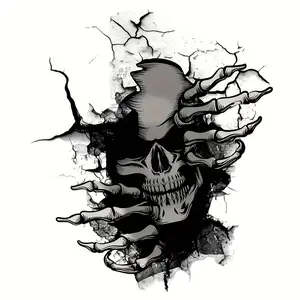 Modern Fantasy Skull and Claw Sticker, Suitable for Cars, Trucks, Windows, Laptops, Helmets, Refrigerators, Water Bottles, Car Stickers, Decal for Cars, Truck Decals, Scratch Resistant and Wear-resistant Vinyl Sticker 1 Piece