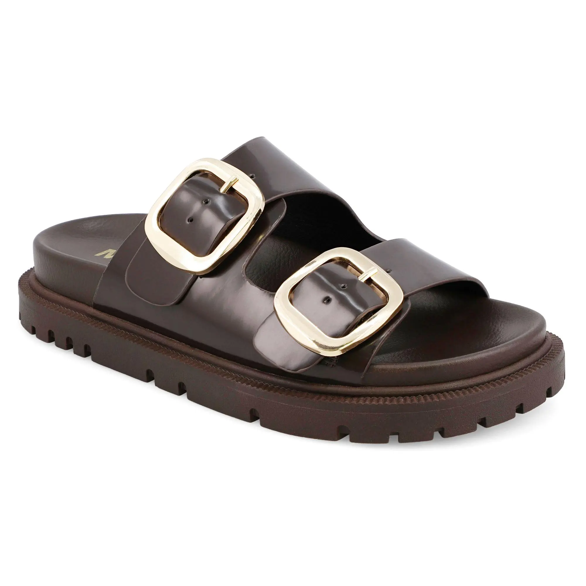 MIA Shoes Double Buckle Slides - Gen