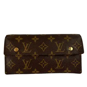Pre-owned Louis Vuitton Wallet Small Leather Goods monogram long authentic with COA