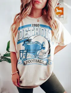 [Sale off up to 50%] Vintage 90s Style Detroit Football tshirt, Detroit Football Sports Gear, Detroit Game Day Shirt, Detroit Football Varsity Shirt, Graphic Streetwear T-shirt