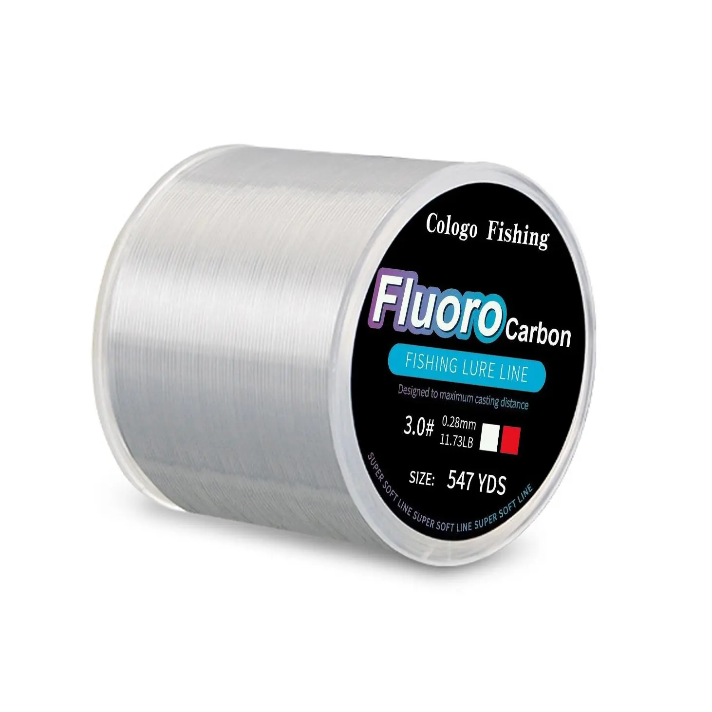 500m/547Yards Super Strong Abrasion-Resistant Fluorocarbon Coated Nylon Fishing Line - 6.7kg-21kg Breaking Strength, Low-Vis Stealth, Saltwater & Freshwater Ready, 0.4-1.0lb Test Weight, Compact Spool Design, Florocarbon Material, Fishing Tackle
