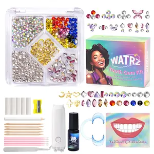 Tooth Gem Kit Y2K Trendy Crystal Fashion Teeth Jewelry Starter Kit Daily Accessory for Oral Dental Braces Polish Night Soft Mouth Care