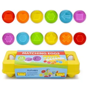 Easter Matching Connect Eggs Toy for Kids Toddlers 2-3 Years Old Shape Color Learning Game Easter Gifts for Boys and Girls