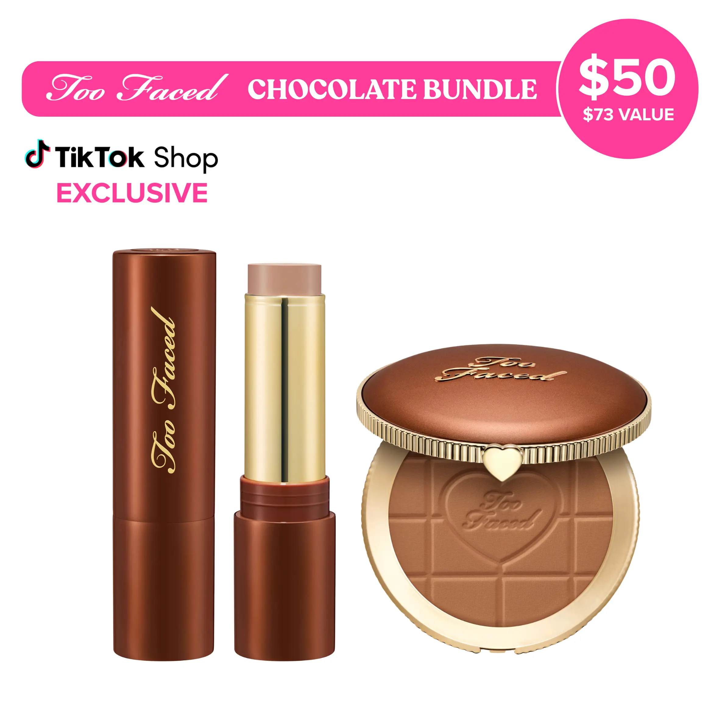 Too Faced Chocolate Bundle: Bronzing stick and Chocolate Soleil Powder Too Faced Chocolate Bundle: Bronzing stick and Chocolate Soleil Powder