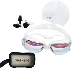 Swim Goggles, Swimming Goggles No Leaking Full Protection Adult Men Women Youth，white