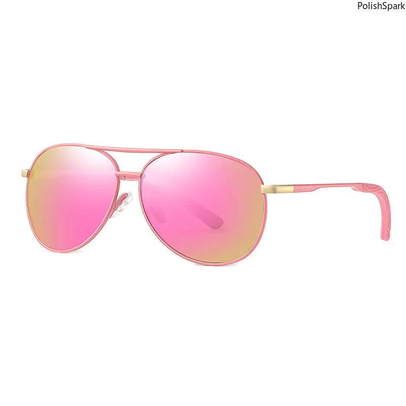 Aviator Sunglasses for Men & Women, Classic Mirrored Shades with Metal Frame, UV400 Anti-Glare Polarized Lens for Driving & Beach, Metal Frame Sunglasses, Great For Driving Commutes, Metallic Polarized Sports Eyewear, Couple, Fashion Accessory, Tac, Socia