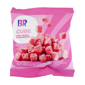 Baskin Robbins Strawberry Ice Cream Mousse Cookie Bites - Korean Snack, 55g - CU Convenience Store Favorite
