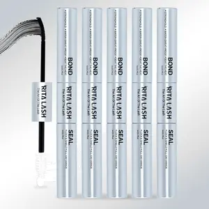 RITALASH Lash Cluster Glue, Eyelash Extension Glue, Lash Bond and Seal for Eyelash Clusters, 10ml Bond and Seal, Waterproof, 2-in-1 Home Use, Strong Hold for 72H (5 PCS) Cosmetic