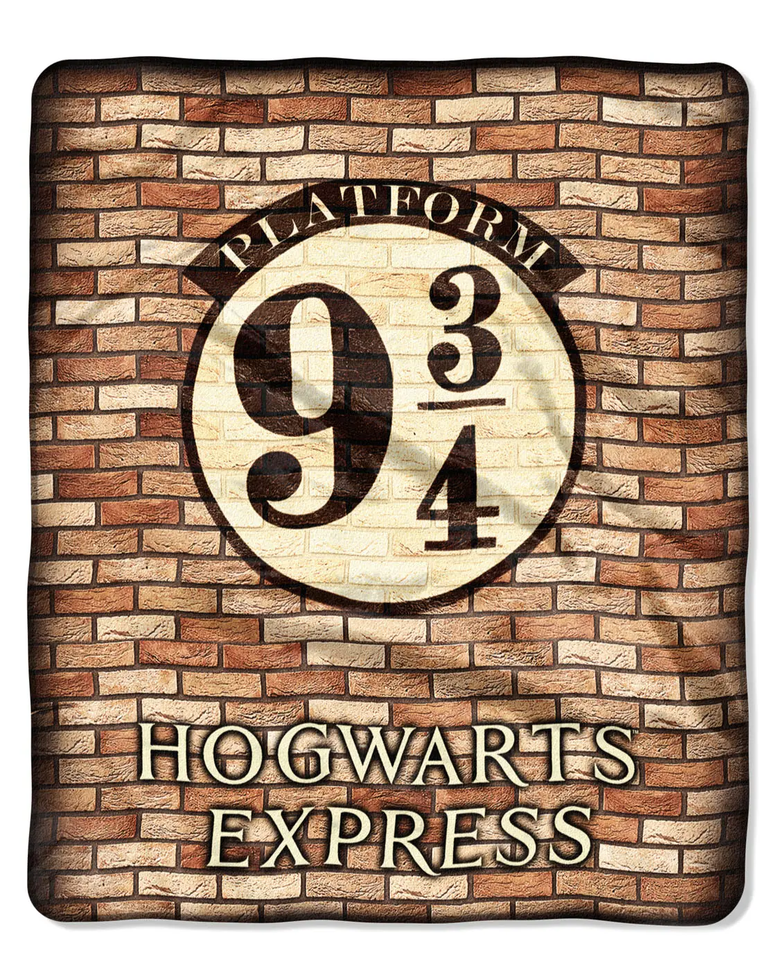 Harry Potter Platform 9 3/4 Hogwarts Express Silk Touch Throw Blanket 50" x60" (127cm x 152cm)