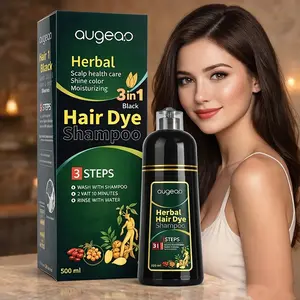  Dark Brown 3-in-1 Hair Dye Shampoo, 10-Min Instant Gray Coverage, Herbal essence Hair Color, No Salon Needed, Easy Home Hair Coloring for Men & Women, Homes, Apartments, Dormitories, Salons Instant Hair Color Shampoo